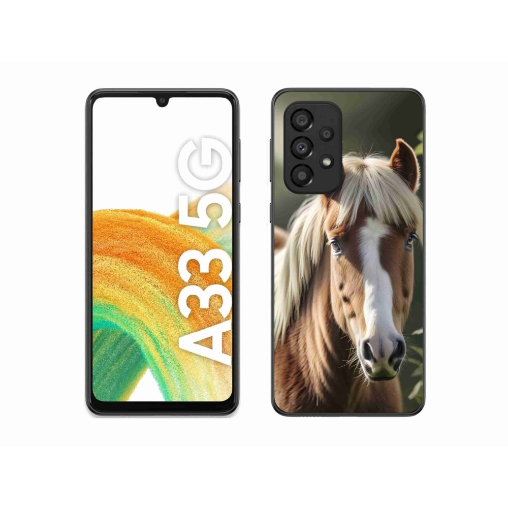 Gelový kryt mmCase na Samsung Galaxy A33 - kůň se světlou hřívou