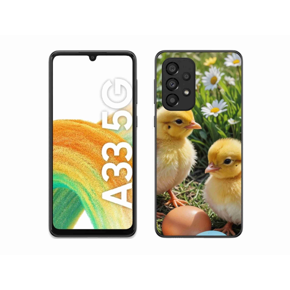 Gelový kryt mmCase na Samsung Galaxy A33 - kuřátka