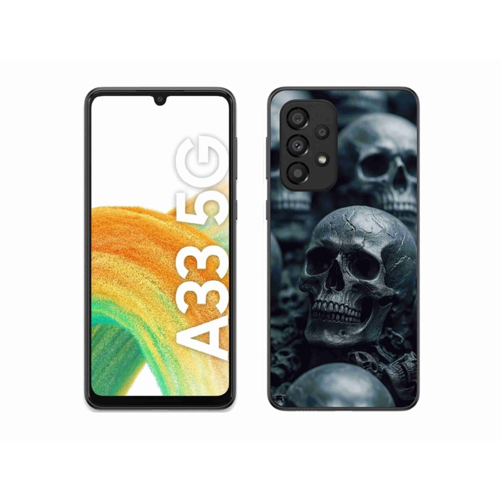 Gelový kryt mmCase na Samsung Galaxy A33 - lebka 2