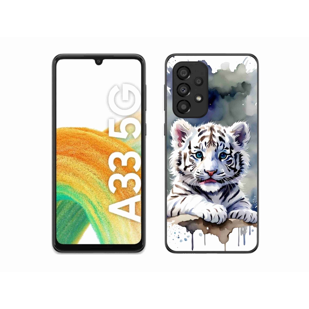 Gelový kryt mmCase na Samsung Galaxy A33 - mládě bílého tygra