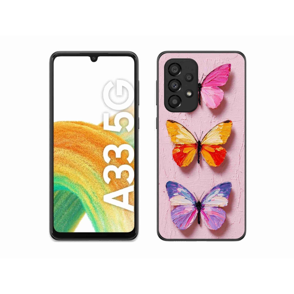 Gelový kryt mmCase na Samsung Galaxy A33 - motýlí trojice