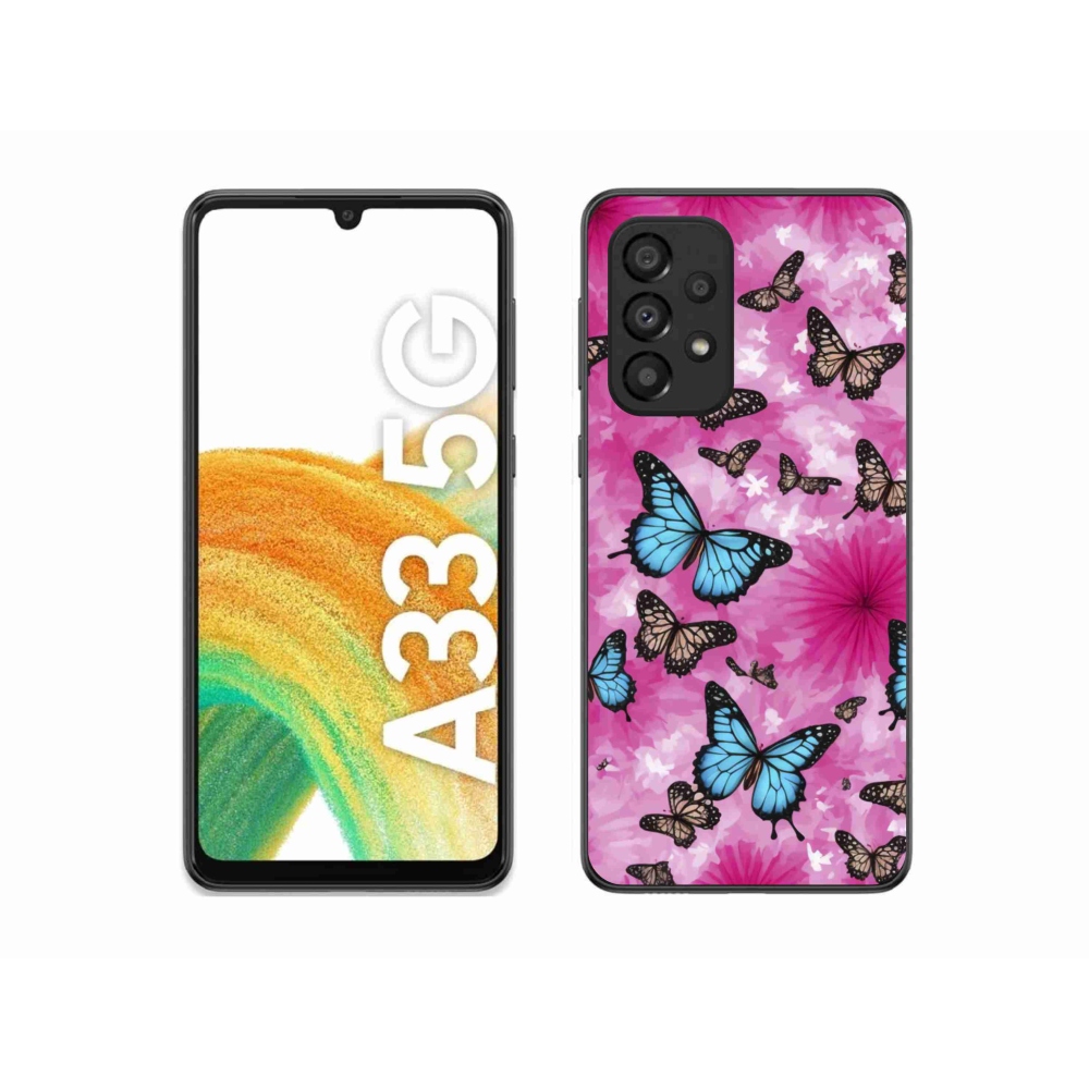 Gelový kryt mmCase na Samsung Galaxy A33 - motýlí zahrada