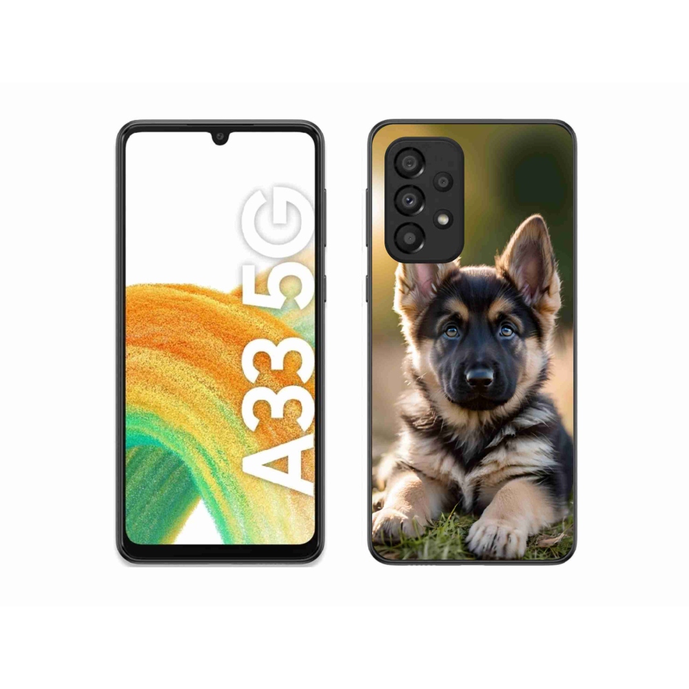 Gelový kryt mmCase na Samsung Galaxy A33 - německý ovčák v přírodě