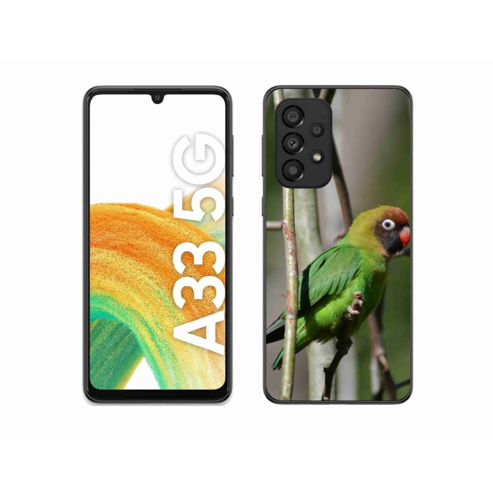 Gelový kryt mmCase na Samsung Galaxy A33 - papoušek agapornis