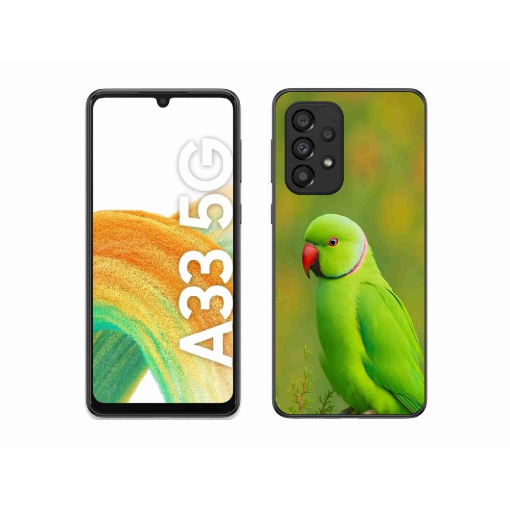 Gelový kryt mmCase na Samsung Galaxy A33 - papoušek alexandr 2