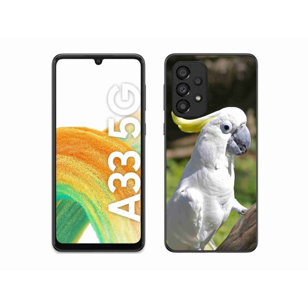 Gelový kryt mmCase na Samsung Galaxy A33 - papoušek kakadu 2