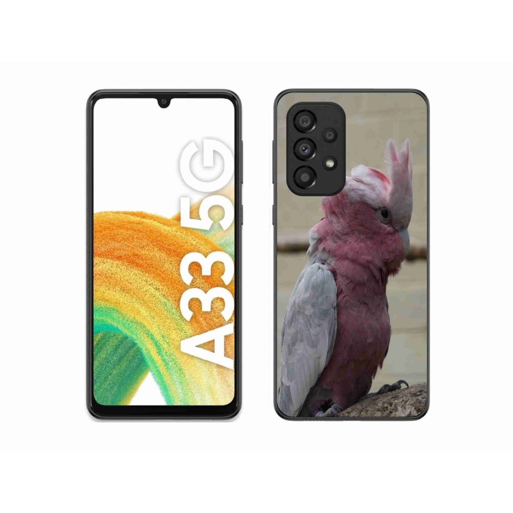 Gelový kryt mmCase na Samsung Galaxy A33 - papoušek kakadu růžový