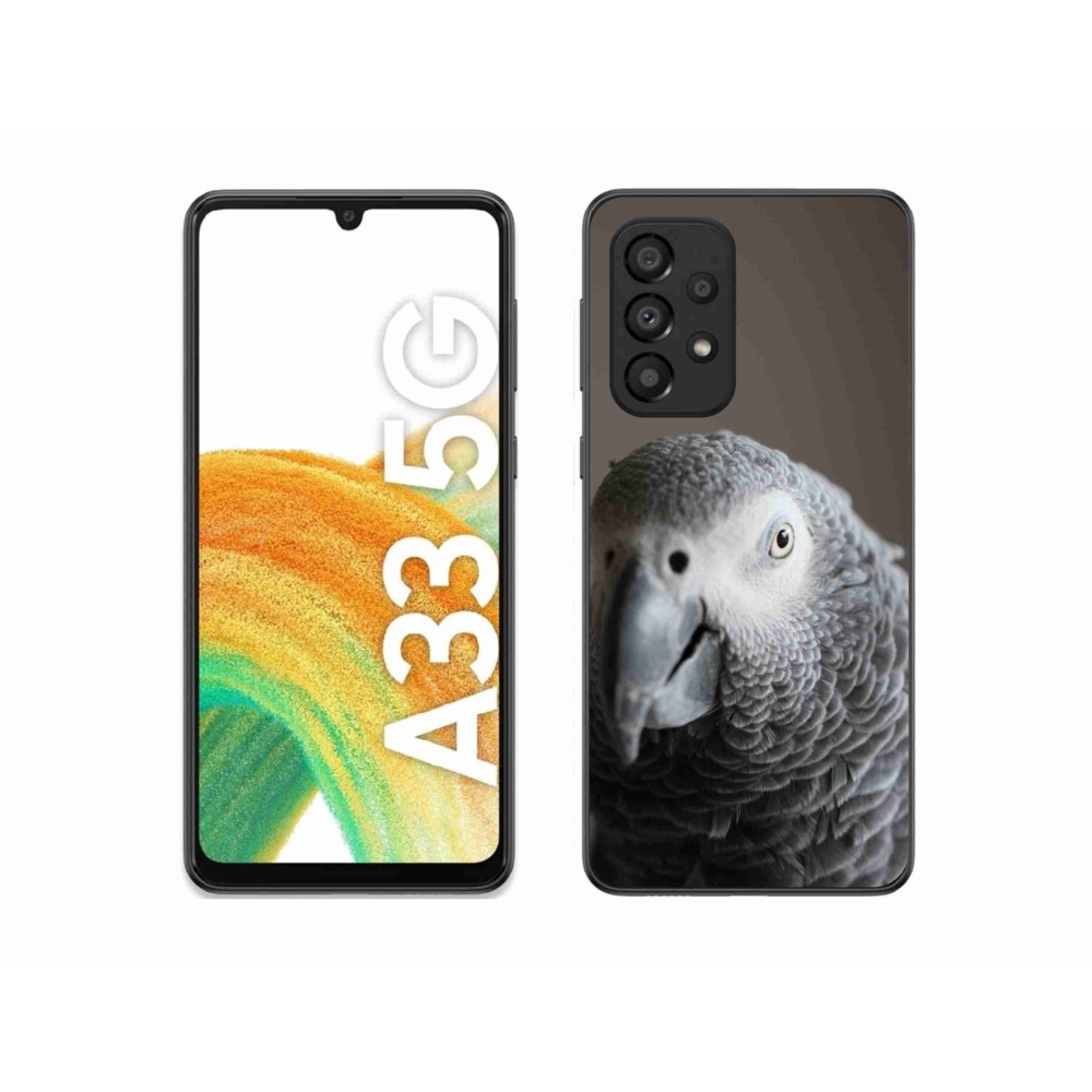 Gelový kryt mmCase na Samsung Galaxy A33 - papoušek žako 2