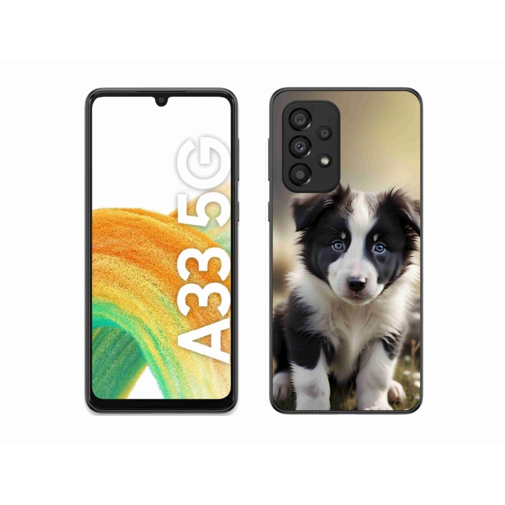 Gelový kryt mmCase na Samsung Galaxy A33 - roztomilá border kolie