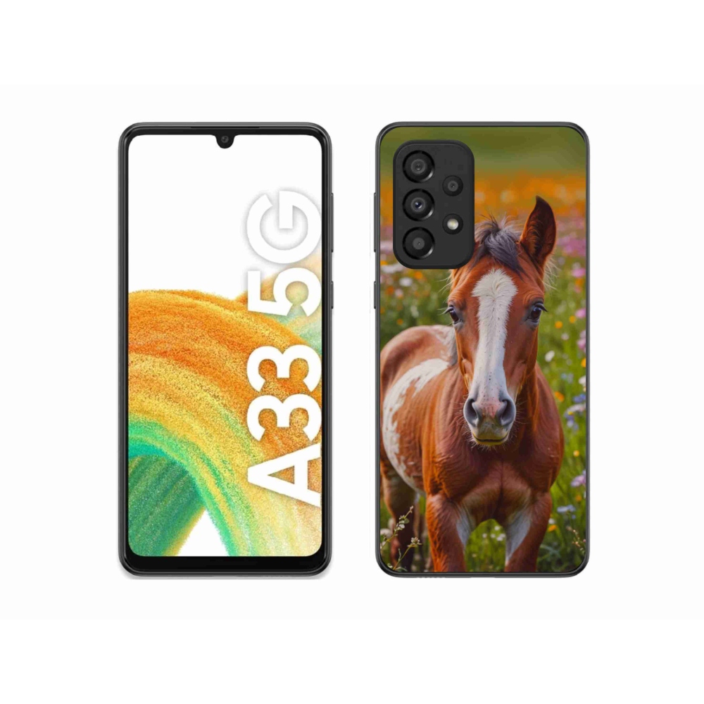 Gelový kryt mmCase na Samsung Galaxy A33 - roztomilé hříbě