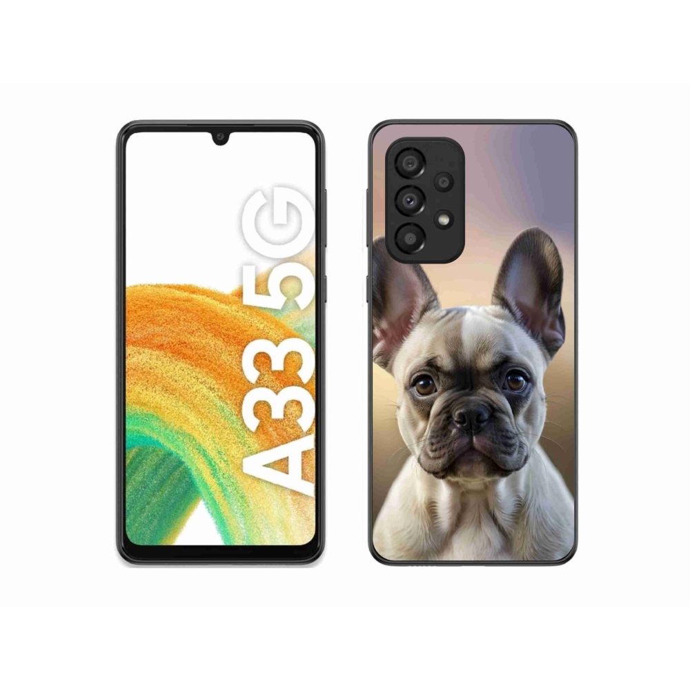 Gelový kryt mmCase na Samsung Galaxy A33 - roztomilý francouzský buldoček