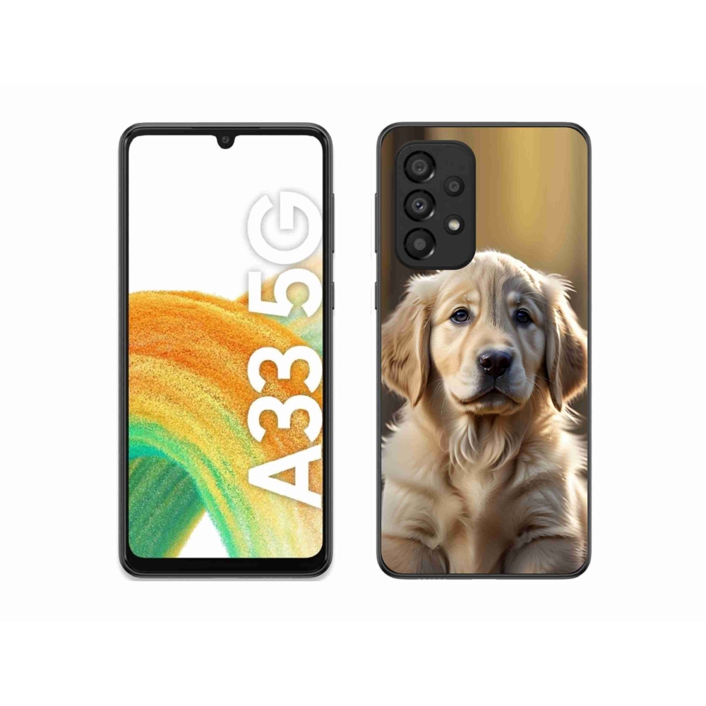 Gelový kryt mmCase na Samsung Galaxy A33 - roztomilý zlatý retrívr