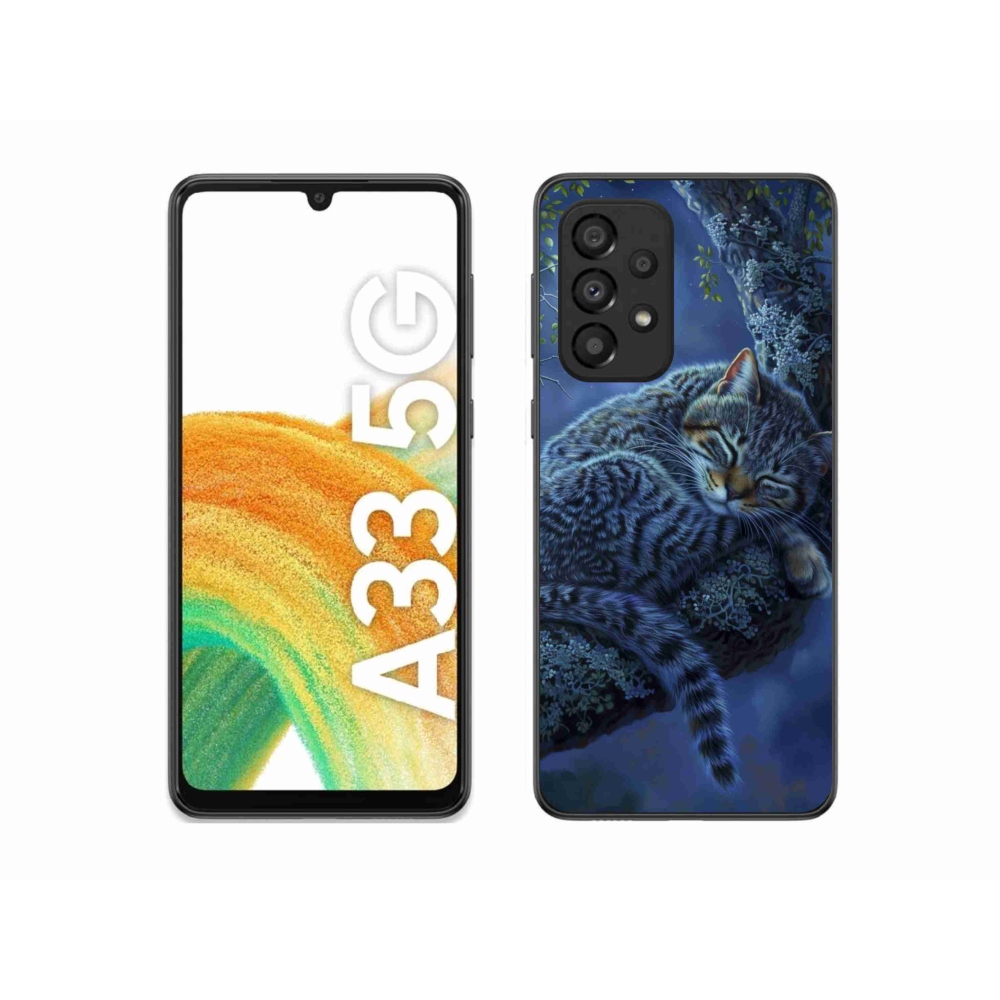 Gelový kryt mmCase na Samsung Galaxy A33 - spící kočka