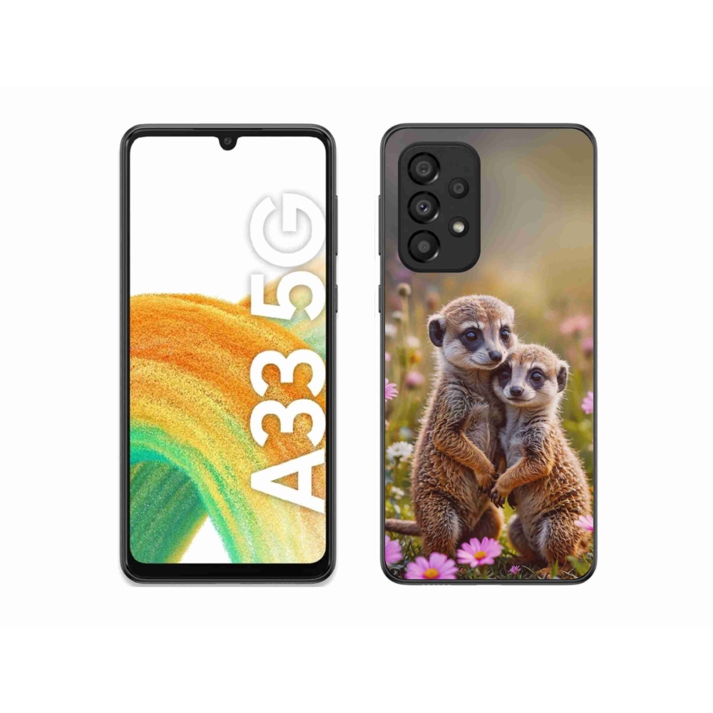 Gelový kryt mmCase na Samsung Galaxy A33 - surikatí duo