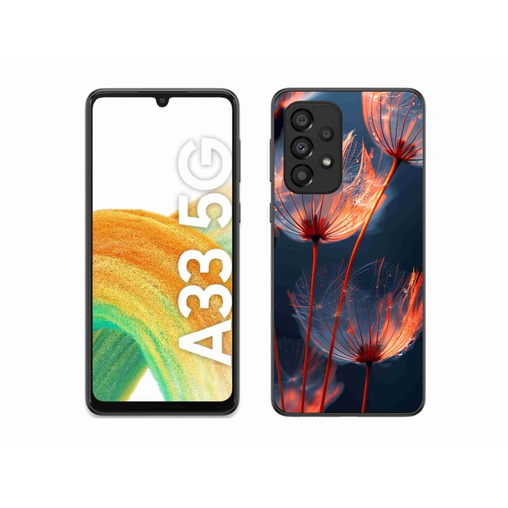 Gelový kryt mmCase na Samsung Galaxy A33 - světélkující chmýří