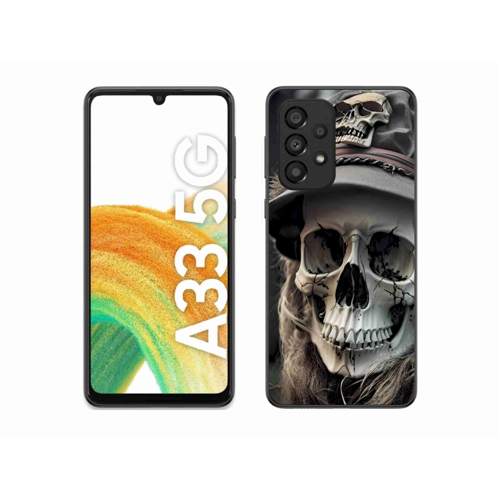 Gelový kryt mmCase na Samsung Galaxy A33 - temná lebka