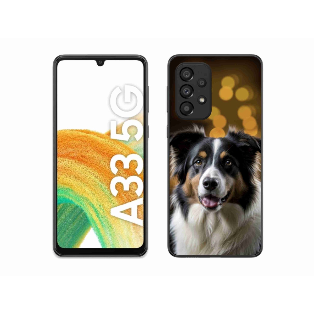 Gelový kryt mmCase na Samsung Galaxy A33 - usměvavý australský ovčák