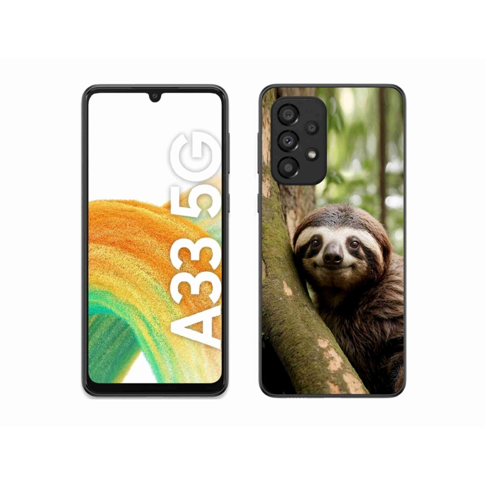 Gelový kryt mmCase na Samsung Galaxy A33 - usměvavý lenochod