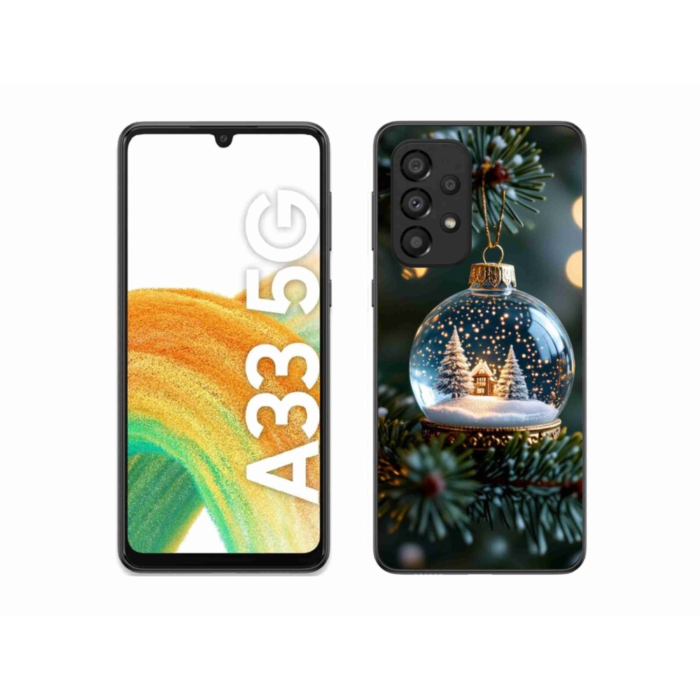 Gelový kryt mmCase na Samsung Galaxy A33 - vánoční koule 2