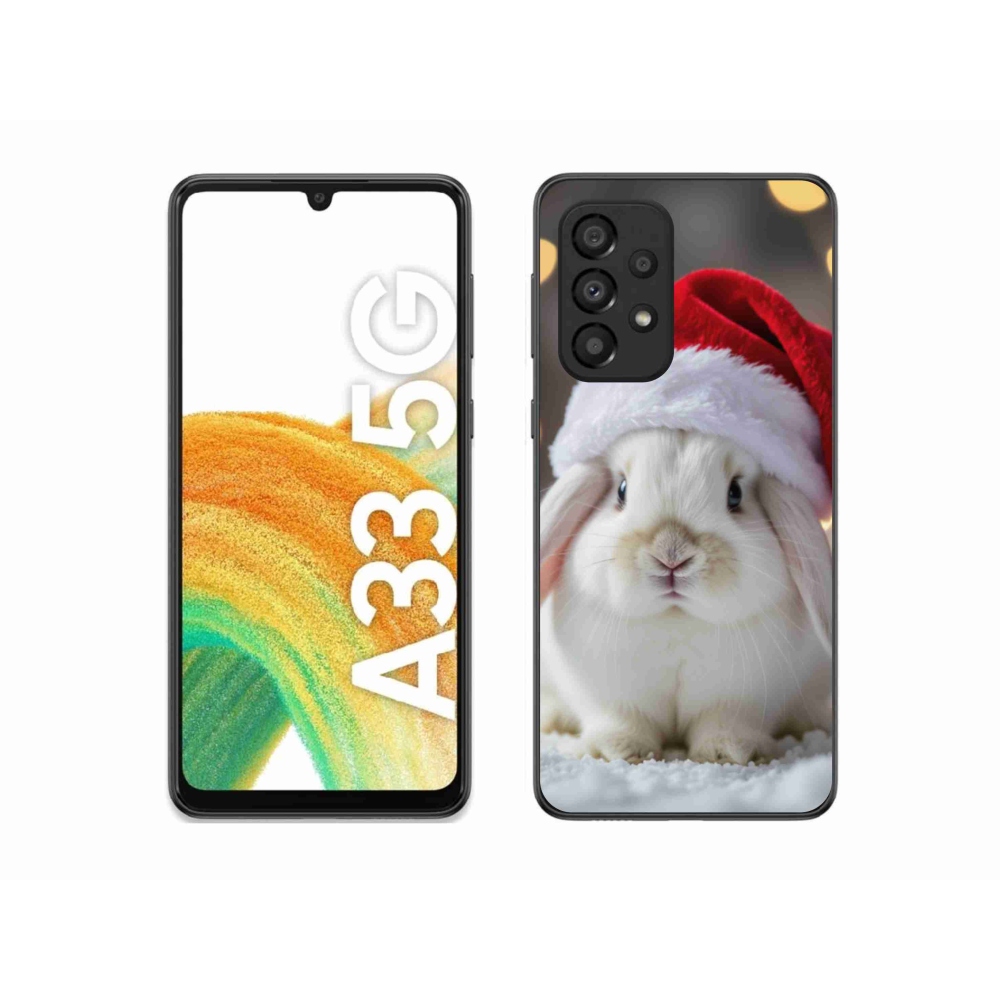 Gelový kryt mmCase na Samsung Galaxy A33 - vánoční králík