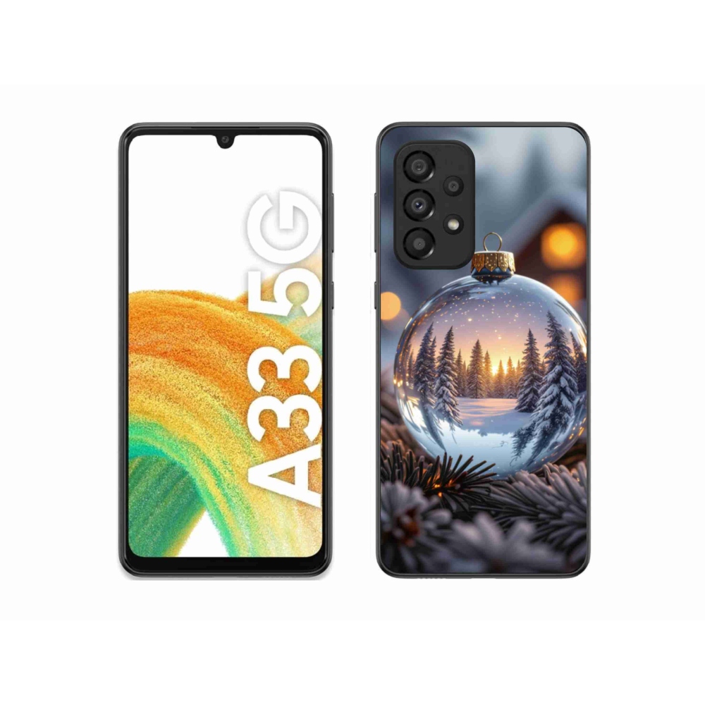Gelový kryt mmCase na Samsung Galaxy A33 - vánoční ozdoba