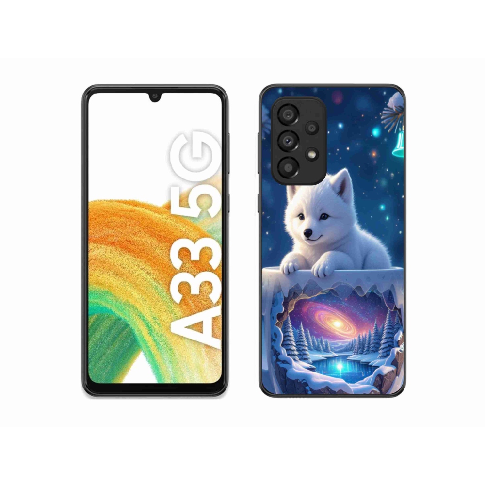 Gelový kryt mmCase na Samsung Galaxy A33 - vánoční štěně