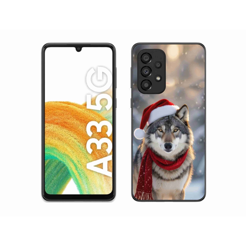 Gelový kryt mmCase na Samsung Galaxy A33 - vánoční vlk