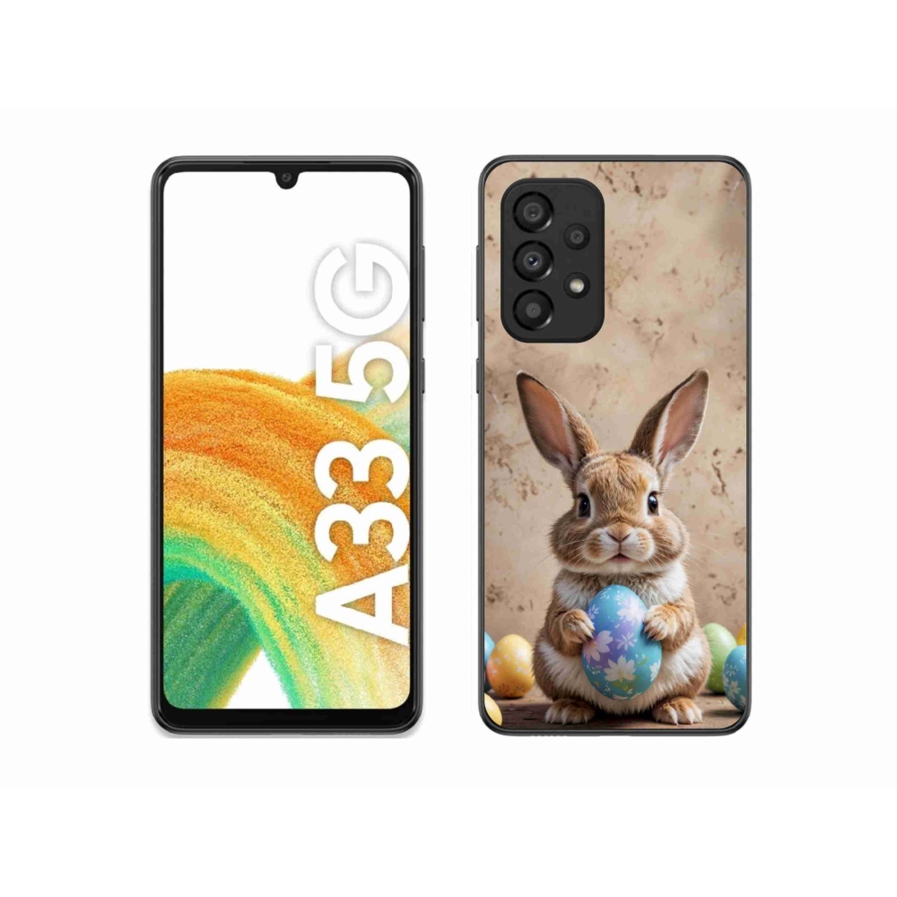 Gelový kryt mmCase na Samsung Galaxy A33 - velikonoční králíček