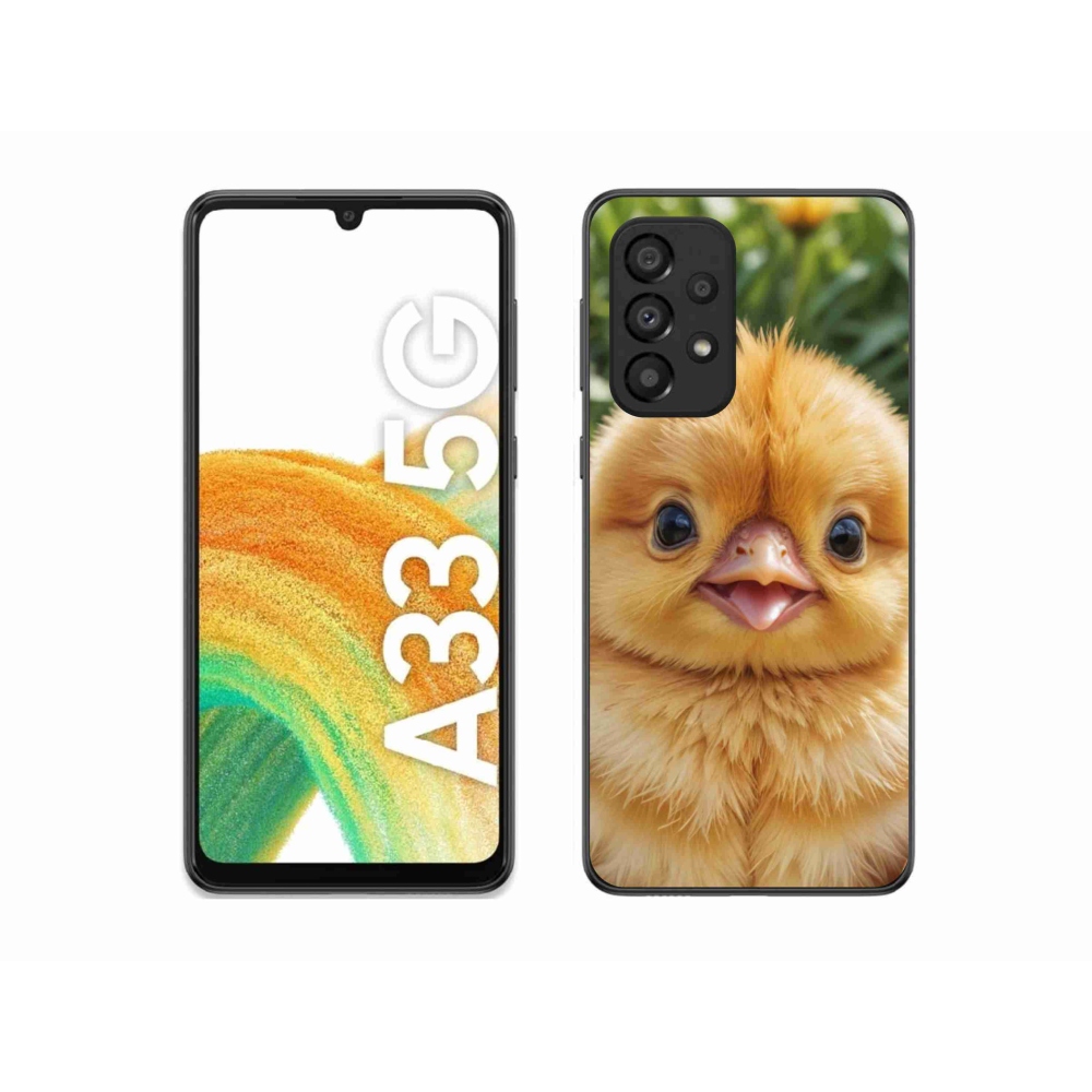 Gelový kryt mmCase na Samsung Galaxy A33 - veselé kuřátko