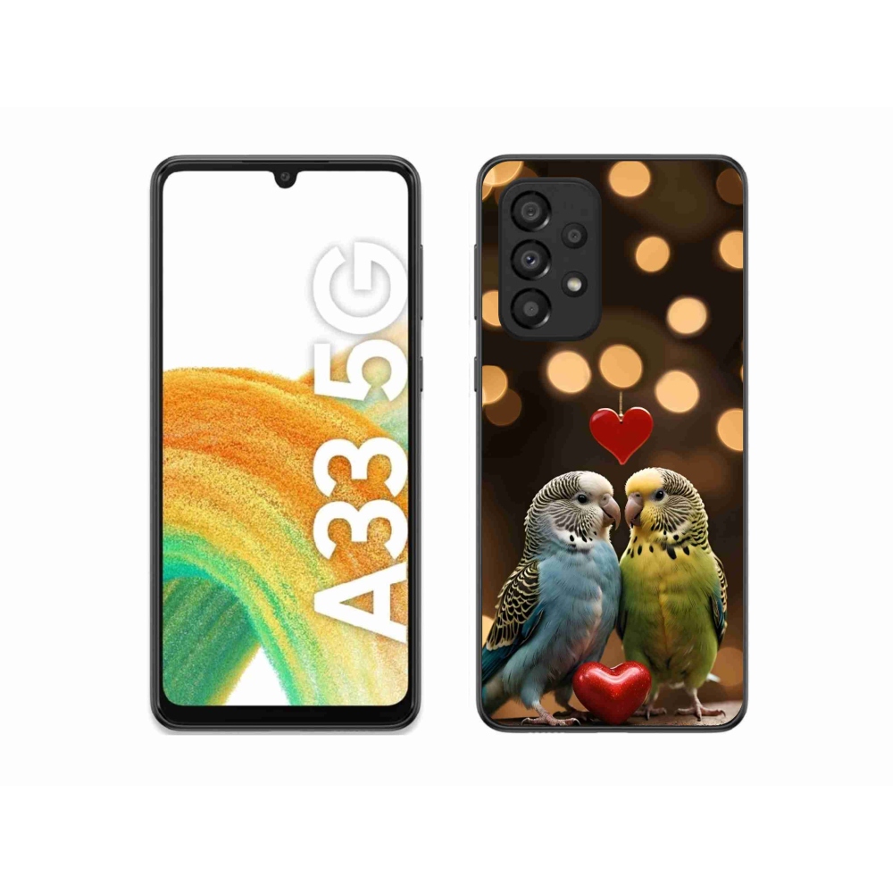 Gelový kryt mmCase na Samsung Galaxy A33 - zamilovaní papoušci