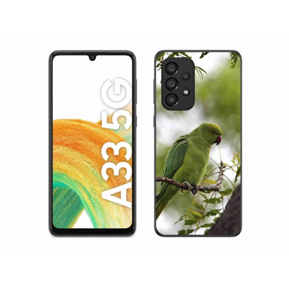 Gelový kryt mmCase na Samsung Galaxy A33 - zelený papoušek