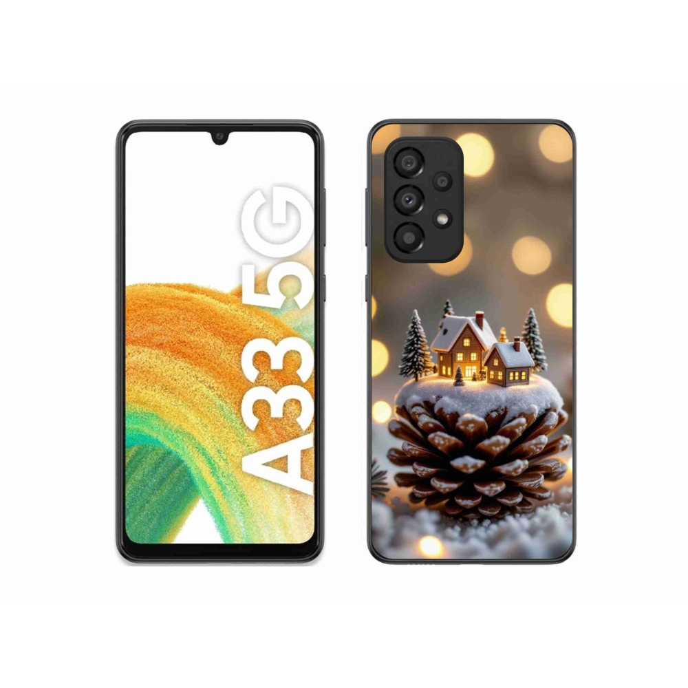 Gelový kryt mmCase na Samsung Galaxy A33 - zimní vesnička