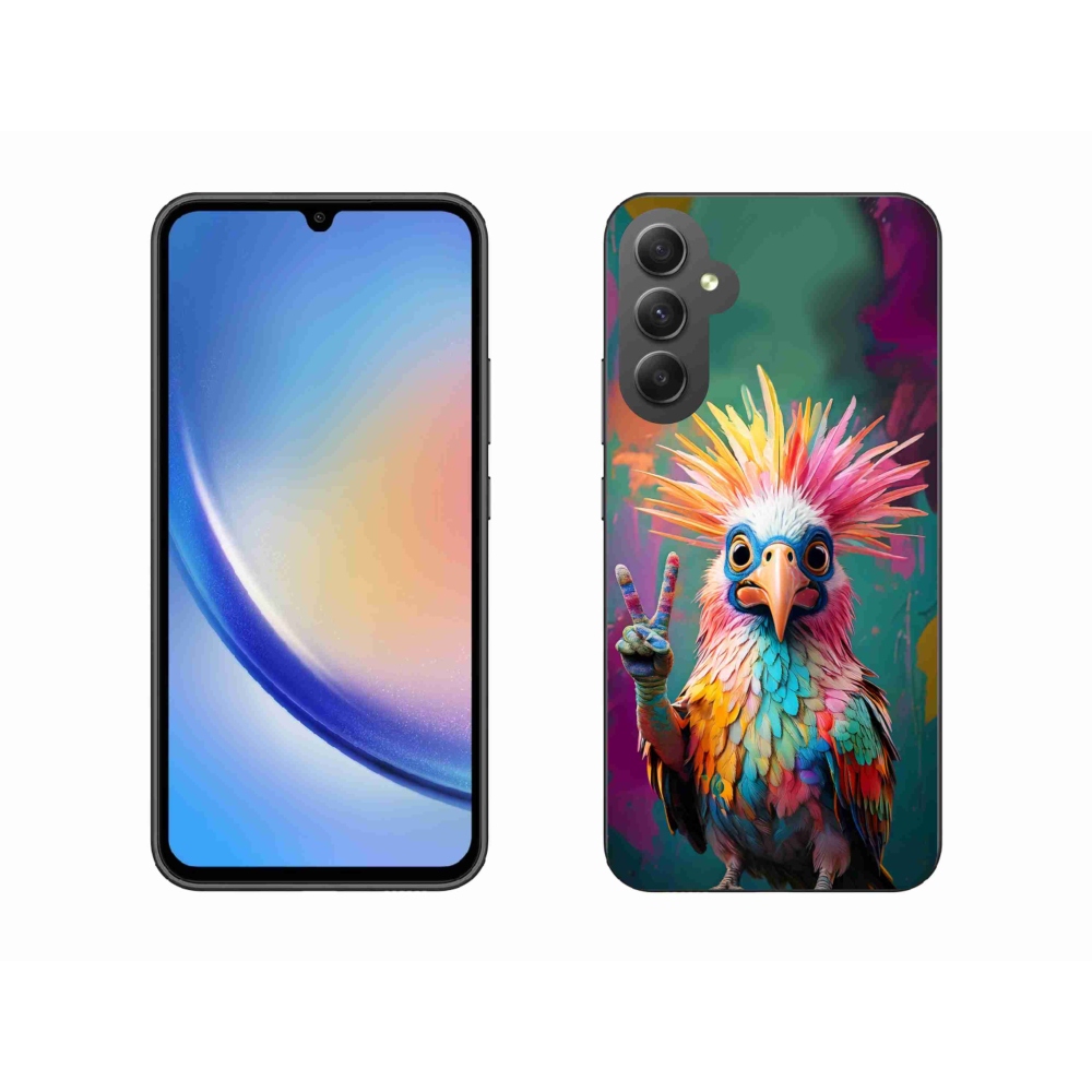 Gelový kryt mmCase na Samsung Galaxy A34 5G - barevný rebel