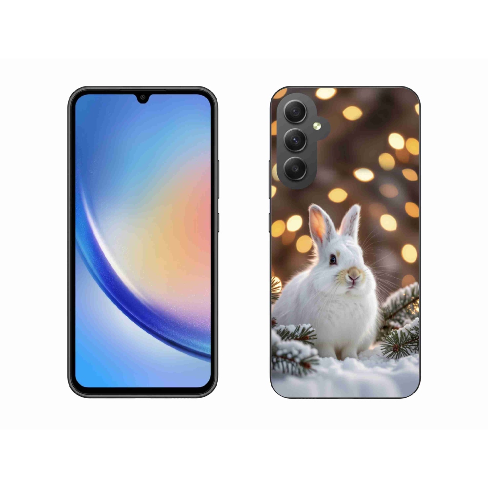 Gelový kryt mmCase na Samsung Galaxy A34 5G - bílý zajíc