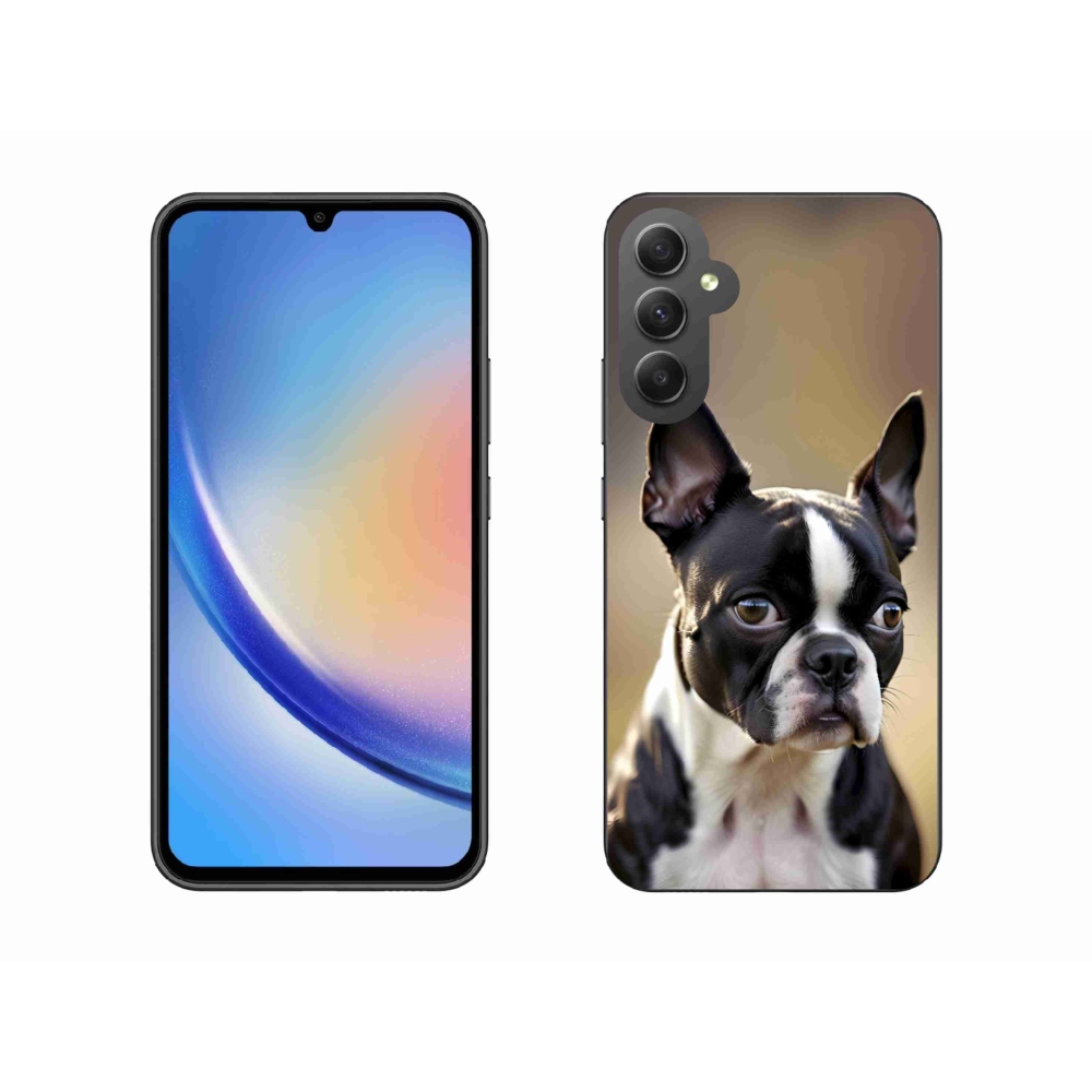 Gelový kryt mmCase na Samsung Galaxy A34 5G - bostonský teriér