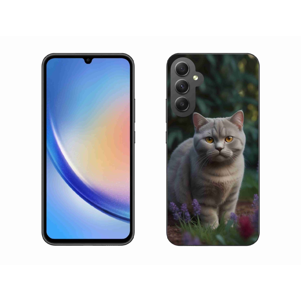 Gelový kryt mmCase na Samsung Galaxy A34 5G - britská kočka