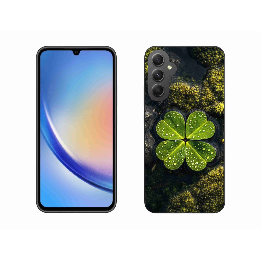 Gelový kryt mmCase na Samsung Galaxy A34 5G - čtyřlístek