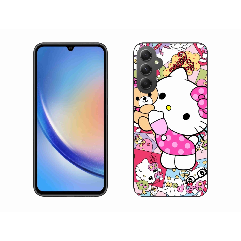Gelový kryt mmCase na Samsung Galaxy A34 5G - cute kitty