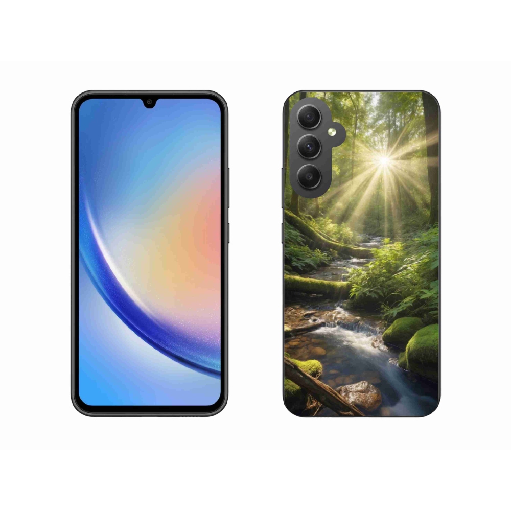 Gelový kryt mmCase na Samsung Galaxy A34 5G - hlubina lesa