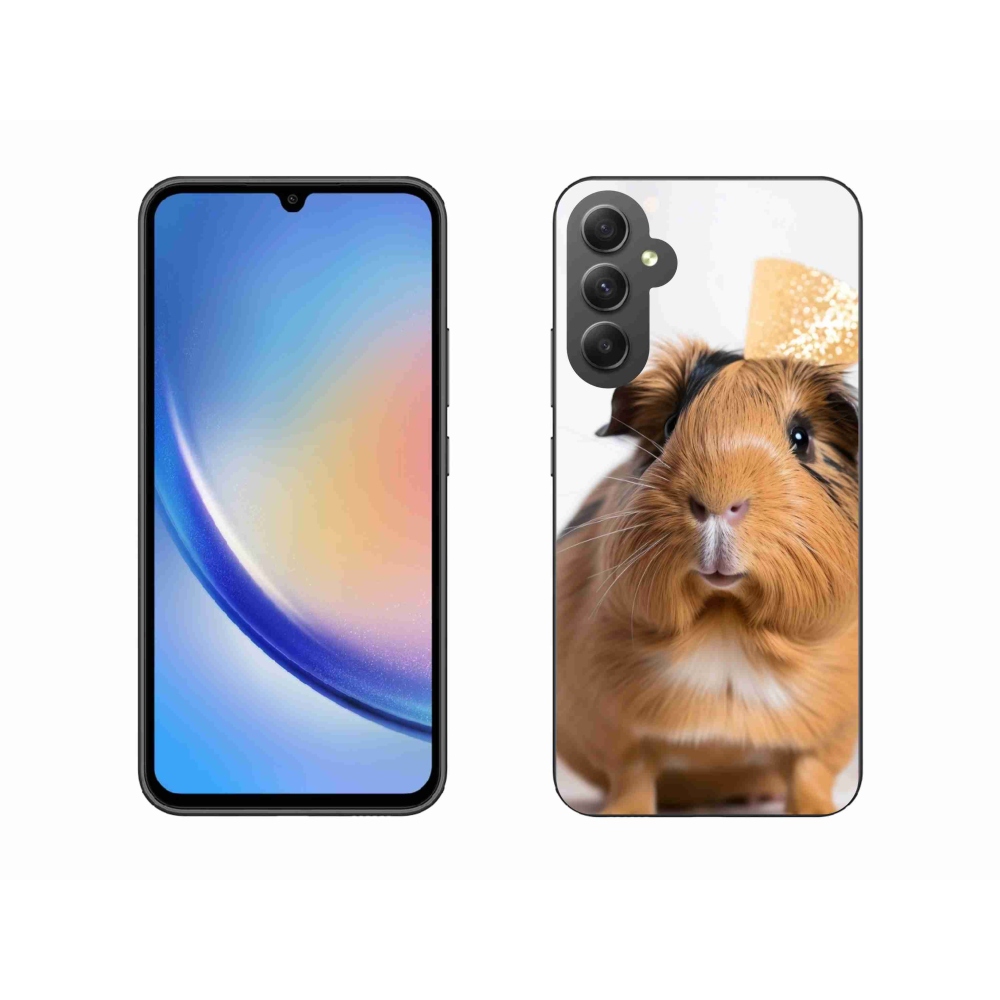 Gelový kryt mmCase na Samsung Galaxy A34 5G - hnědé morče