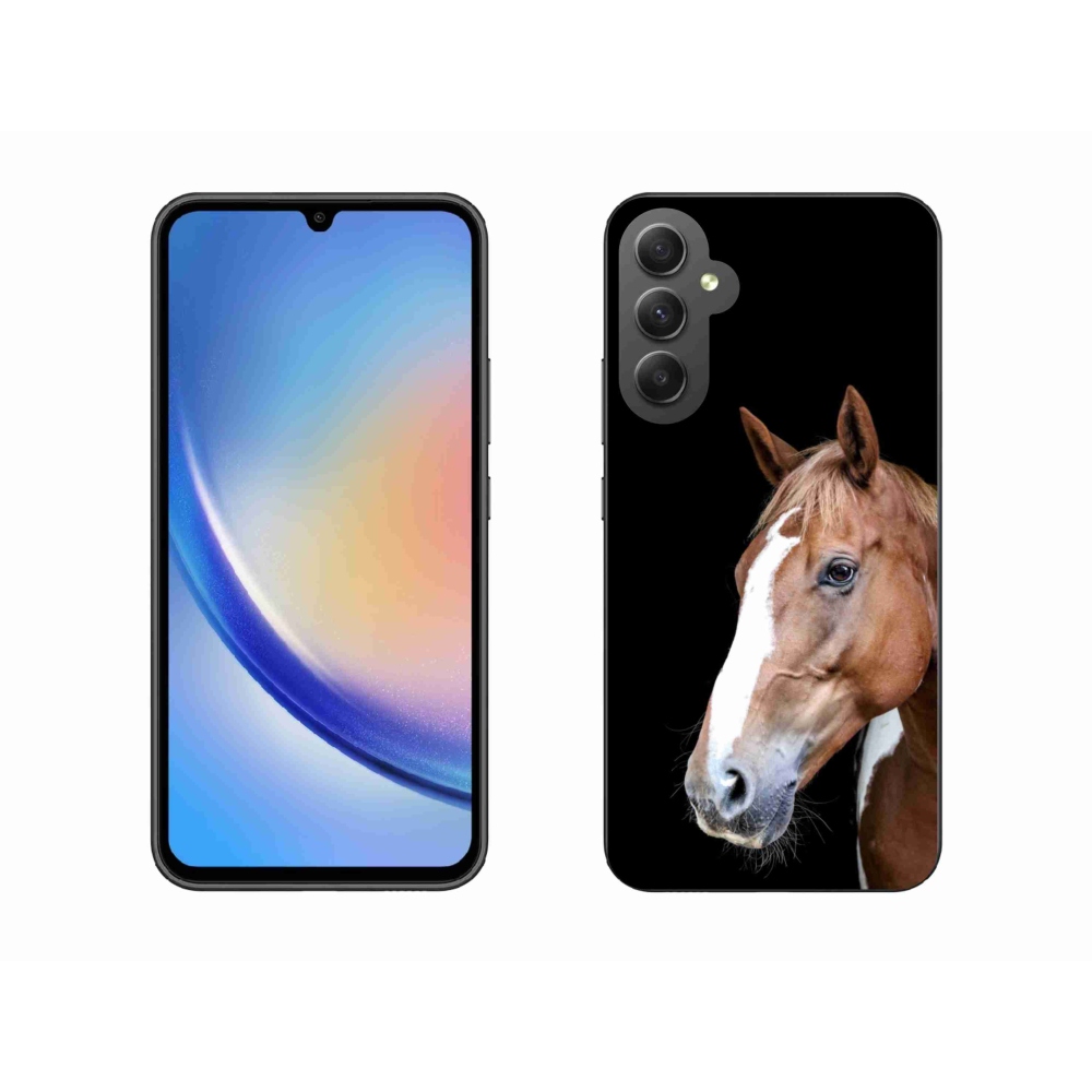 Gelový kryt mmCase na Samsung Galaxy A34 5G - hnědý kůň 3