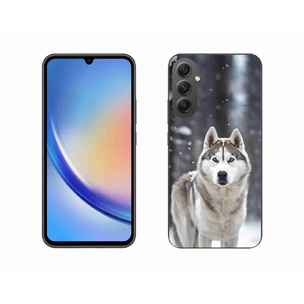 Gelový kryt mmCase na Samsung Galaxy A34 5G - husky 2