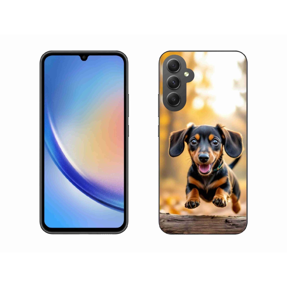 Gelový kryt mmCase na Samsung Galaxy A34 5G - jezevčík 2