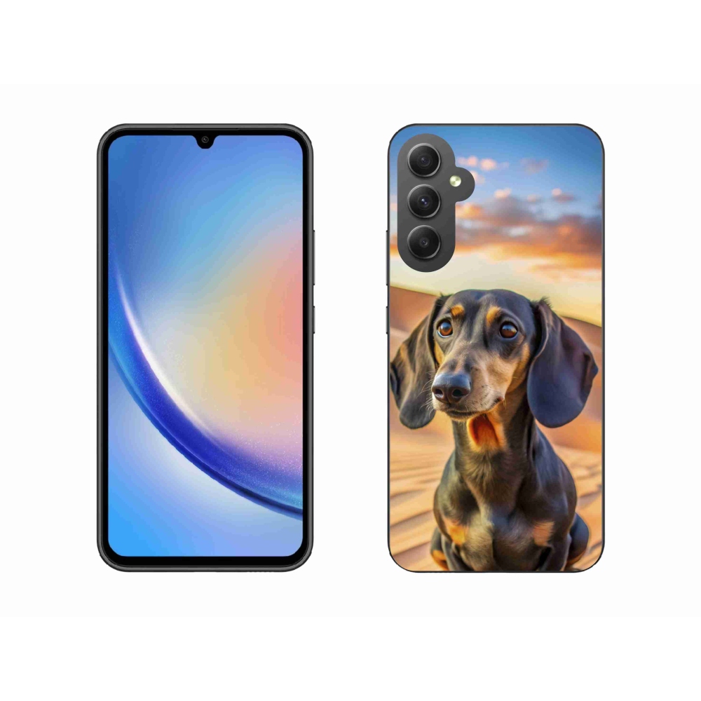 Gelový kryt mmCase na Samsung Galaxy A34 5G - jezevčík 3 