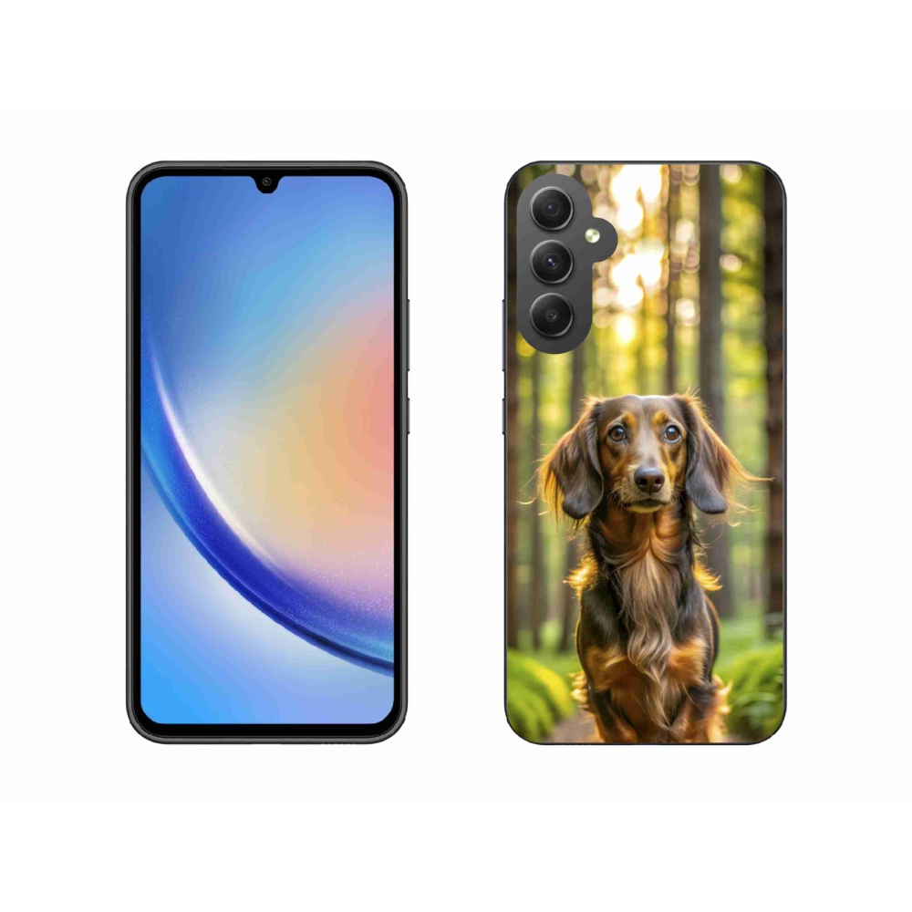 Gelový kryt mmCase na Samsung Galaxy A34 5G - jezevčík 4