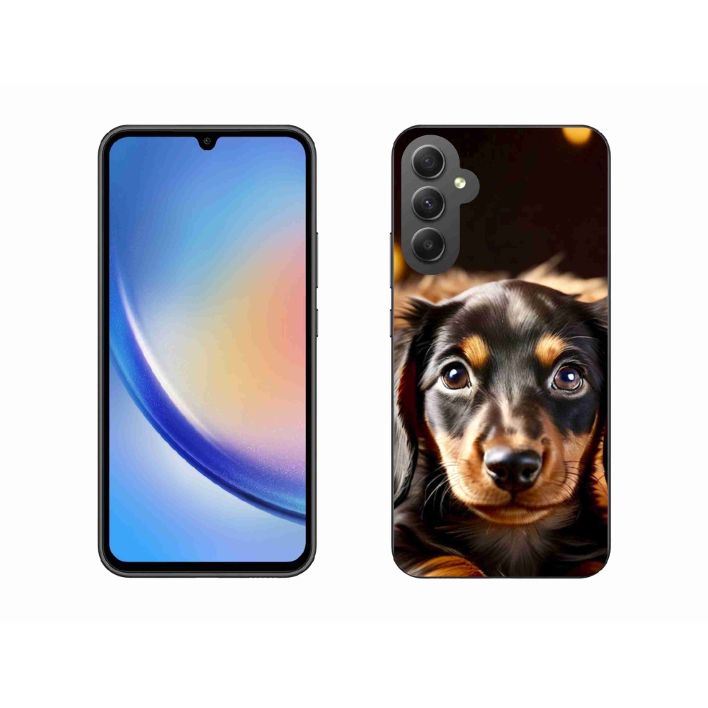 Gelový kryt mmCase na Samsung Galaxy A34 5G - jezevčík