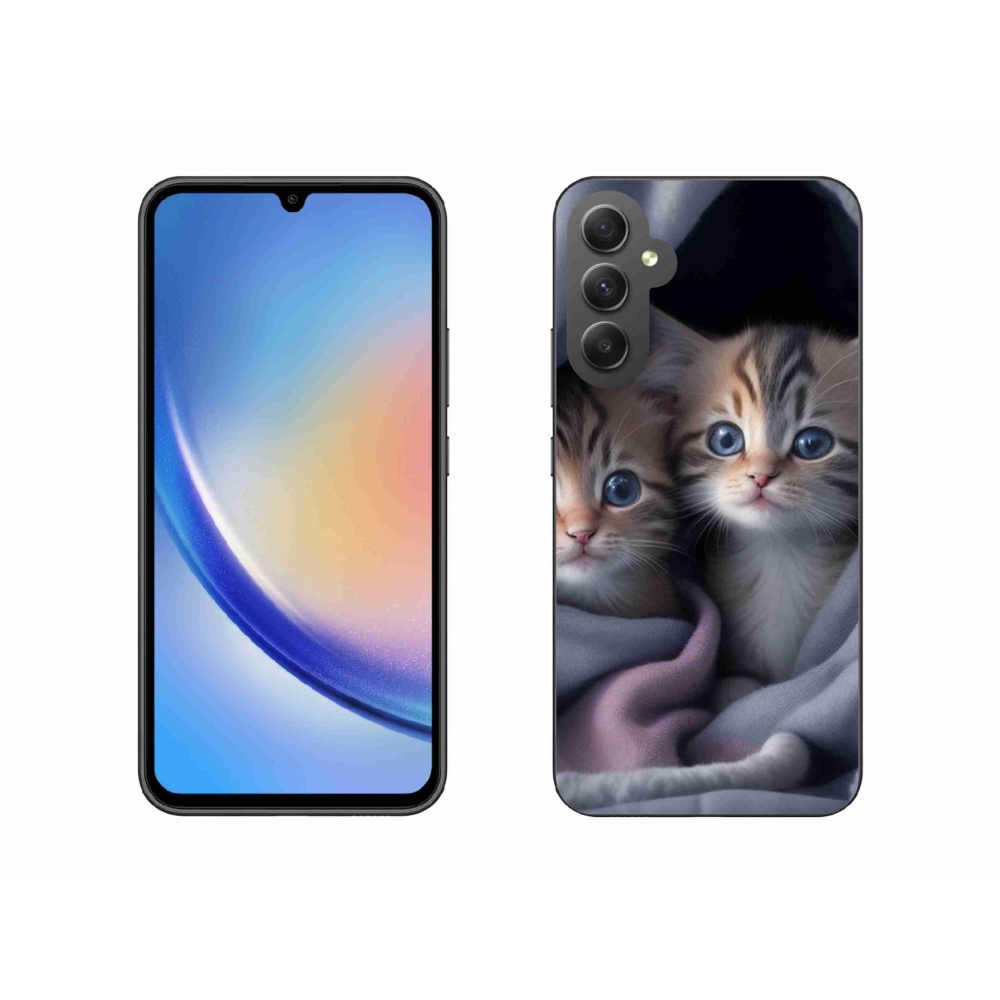 Gelový kryt mmCase na Samsung Galaxy A34 5G - kočičí duo 2