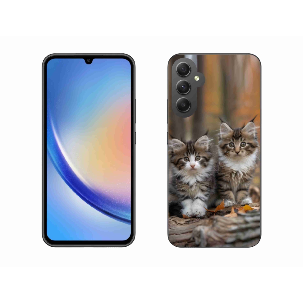 Gelový kryt mmCase na Samsung Galaxy A34 5G - kočičí duo 3