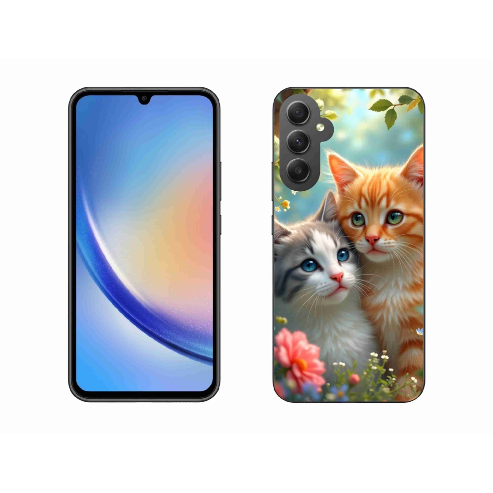 Gelový kryt mmCase na Samsung Galaxy A34 5G - kočičí láska 2