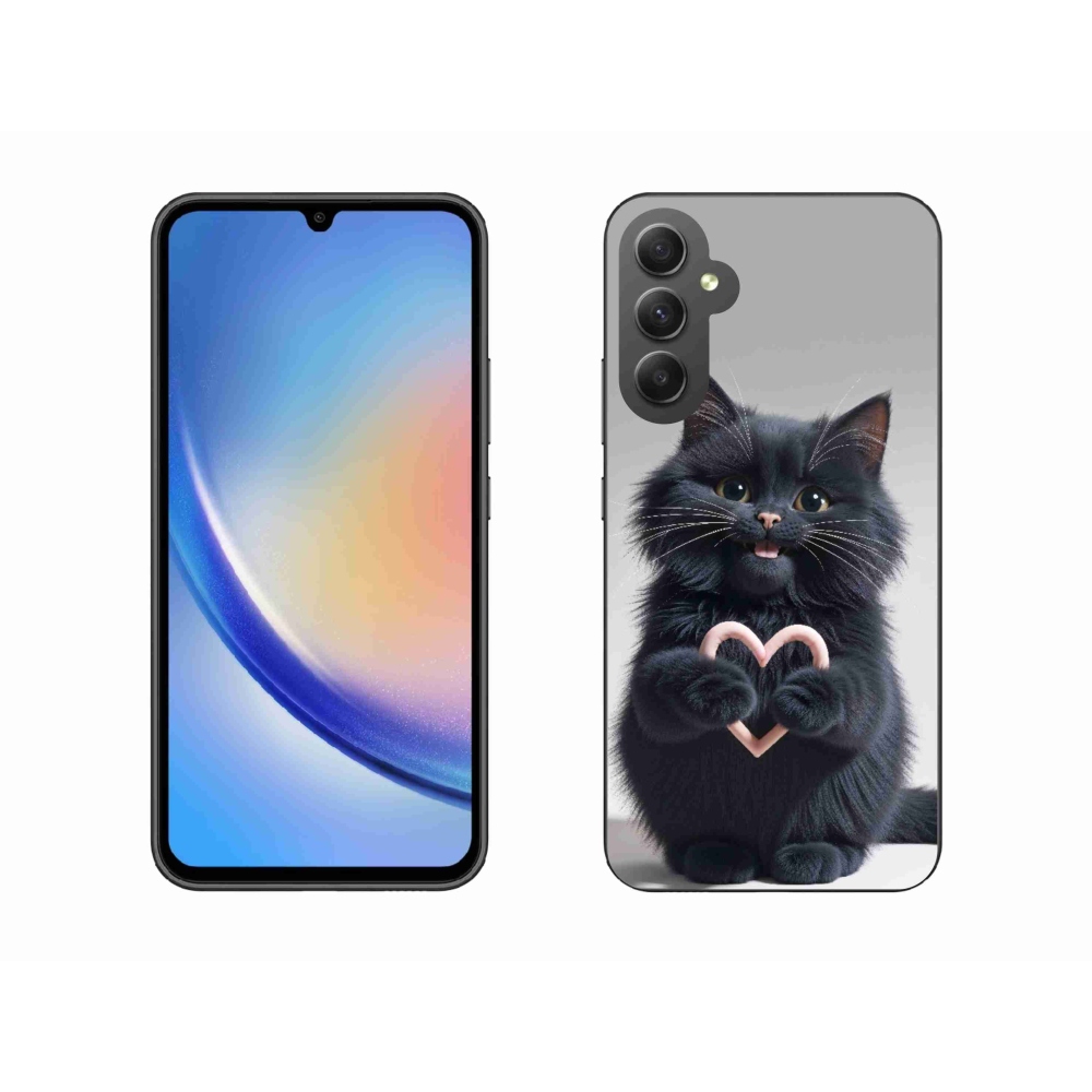 Gelový kryt mmCase na Samsung Galaxy A34 5G - kočičí láska 3